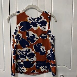Halogen Floral Print Sleeveless Top Blouse size XS